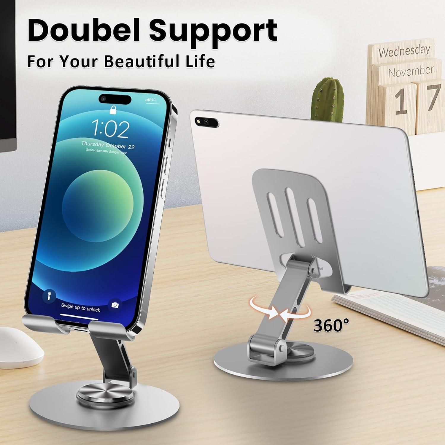 Aluminium 360 degree. Rotatable Phone/Tablet Stand