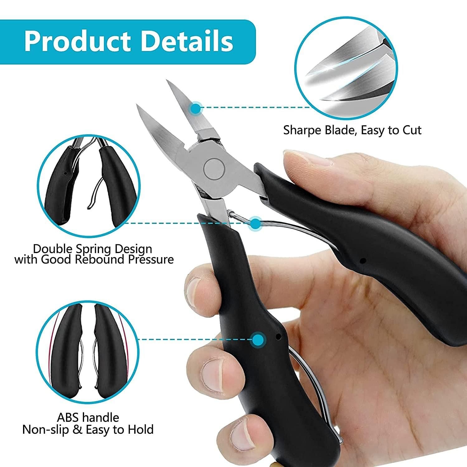 Nail Clipper, Pedicure Clippers Toe Nail Cutter for Men & Women